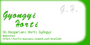 gyongyi horti business card